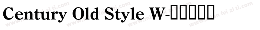 Century Old Style W字体转换